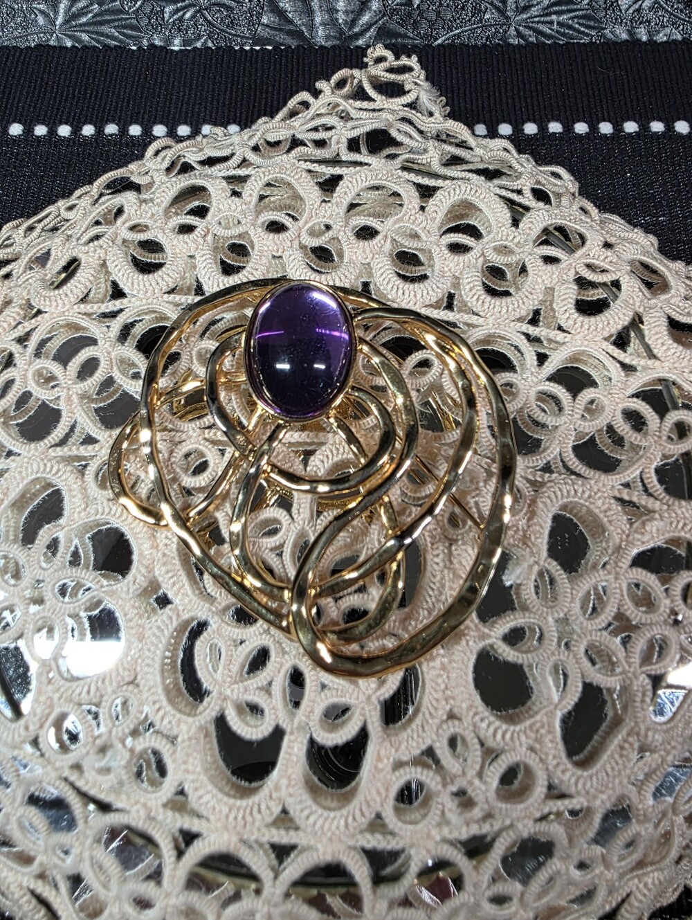 Avon Golden Web Brooch